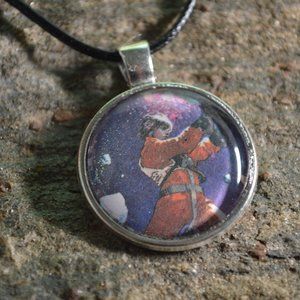 HANDMADE Luke Skywalker X-wing Pilot Jedi Star Wars Classic Comics Necklace